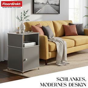 Metalen rek | Concept Epure MK-040 | Opbergrek met 3 lagen, deur en legplanken | Verkrijgbaar in verschillende kleuren