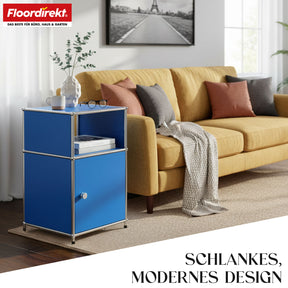 Metalen rek | Concept Epure MK-040 | Opbergrek met 3 lagen, deur en legplanken | Verkrijgbaar in verschillende kleuren