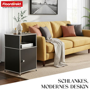 Metalen rek | Concept Epure MK-040 | Opbergrek met 3 lagen, deur en legplanken | Verkrijgbaar in verschillende kleuren