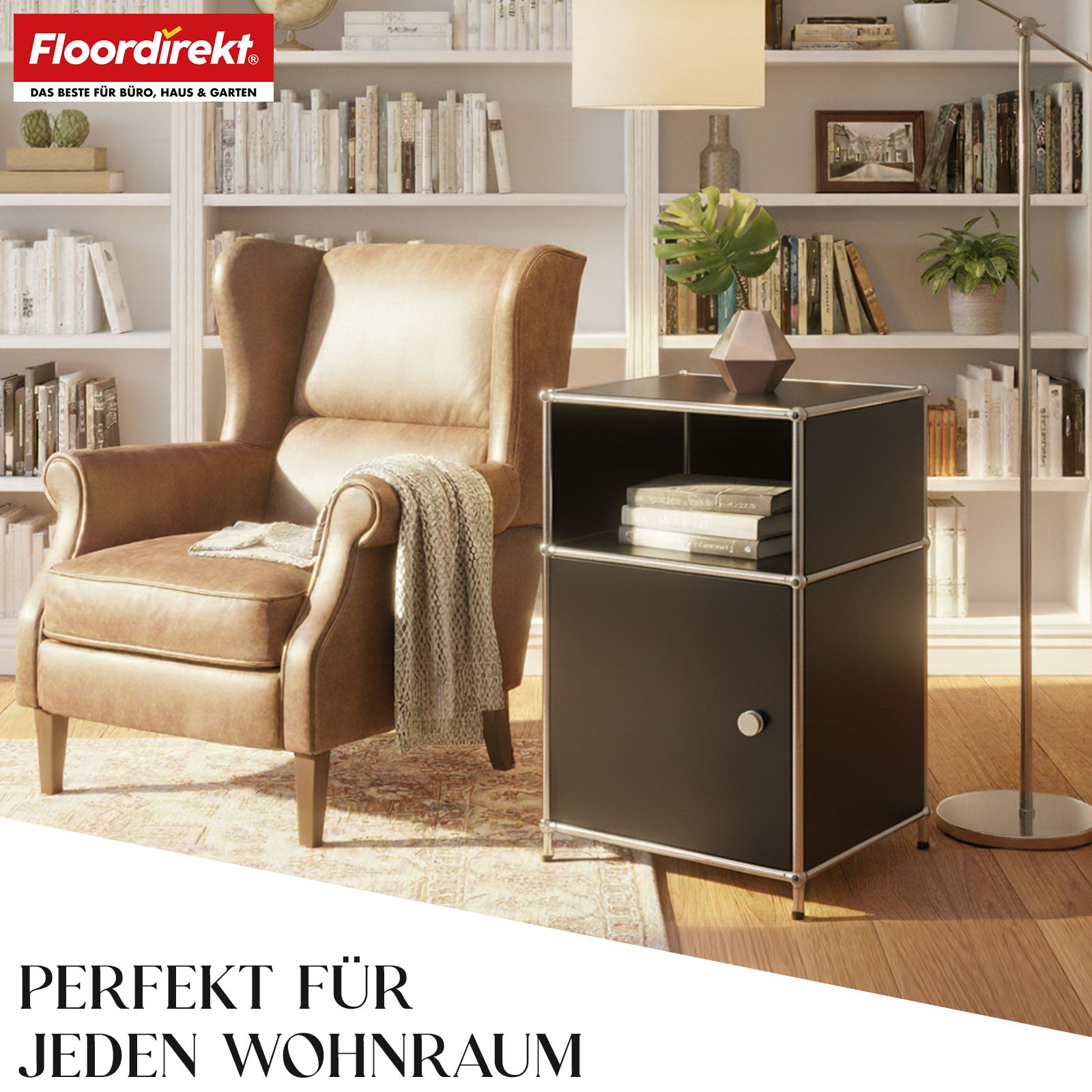 Metalen rek | Concept Epure MK-040 | Opbergrek met 3 lagen, deur en legplanken | Verkrijgbaar in verschillende kleuren