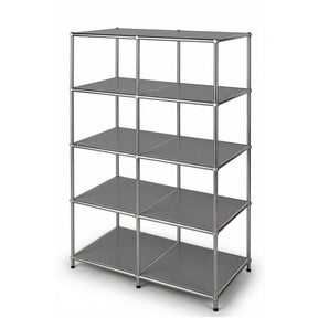 Metalen rek | Concept Epure MK-015 | Open staand rek met 5 planken | Keukenrek, bureaurek & woonrek
