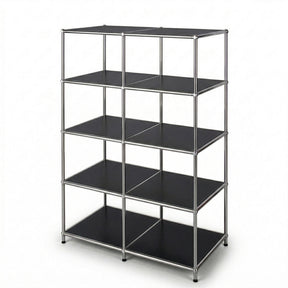 Metalen rek | Concept Epure MK-015 | Open staand rek met 5 planken | Keukenrek, bureaurek & woonrek