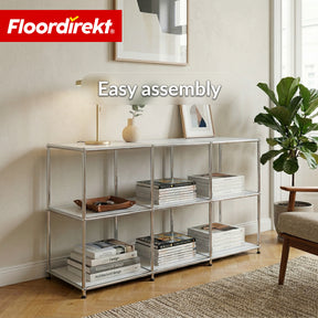 Metalen rek | Concept Epure MK-018 | Open staand rek met 3 planken | Keukenrek, kantoorrek & woonrek