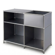 Metalen rek | Concept Epure MK-030 | Staand rek met 3 planken & opbergvak | Keukenrek, kantoorre k & woonrek