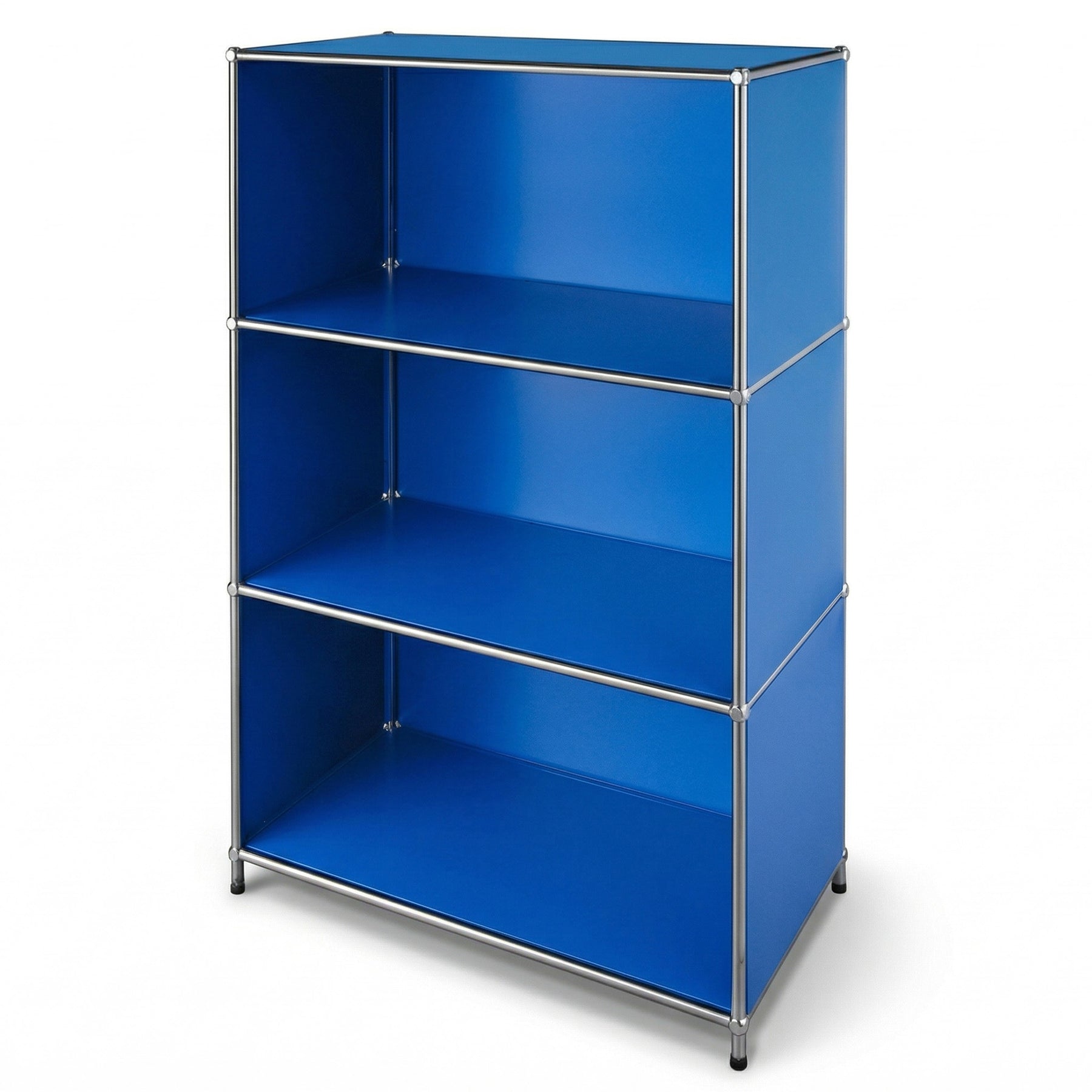 Metalen rek | Concept Epure MK-101 | 4 planken staand rek | Boekenkast met zijpanelen | Modern opbergrek