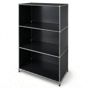 Metalen rek | Concept Epure MK-101 | 4 planken staand rek | Boekenkast met zijpanelen | Modern opbergrek