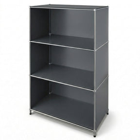 Metalen rek | Concept Epure MK-101 | 4 planken staand rek | Boekenkast met zijpanelen | Modern opbergrek