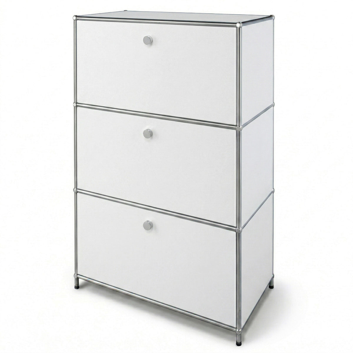 Metalen kast | Concept Epure MK-129 | Dressoir met 3 afsluitbare vakken | Moderne opbergkast