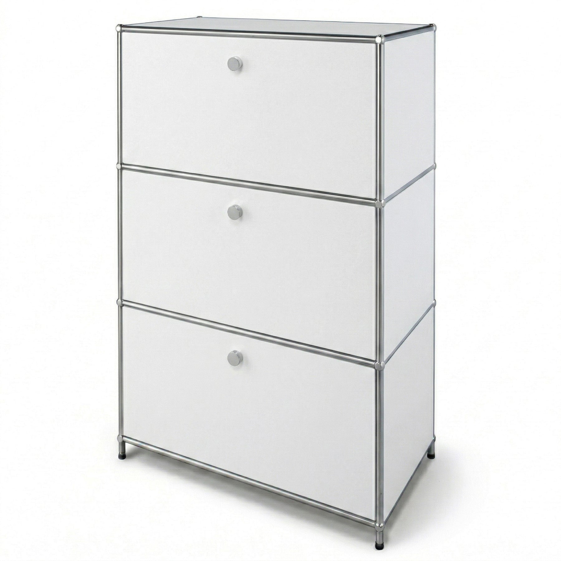 Metalen kast | Concept Epure MK-129 | Dressoir met 3 afsluitbare vakken | Moderne opbergkast