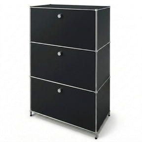 Metalen kast | Concept Epure MK-129 | Dressoir met 3 afsluitbare vakken | Moderne opbergkast