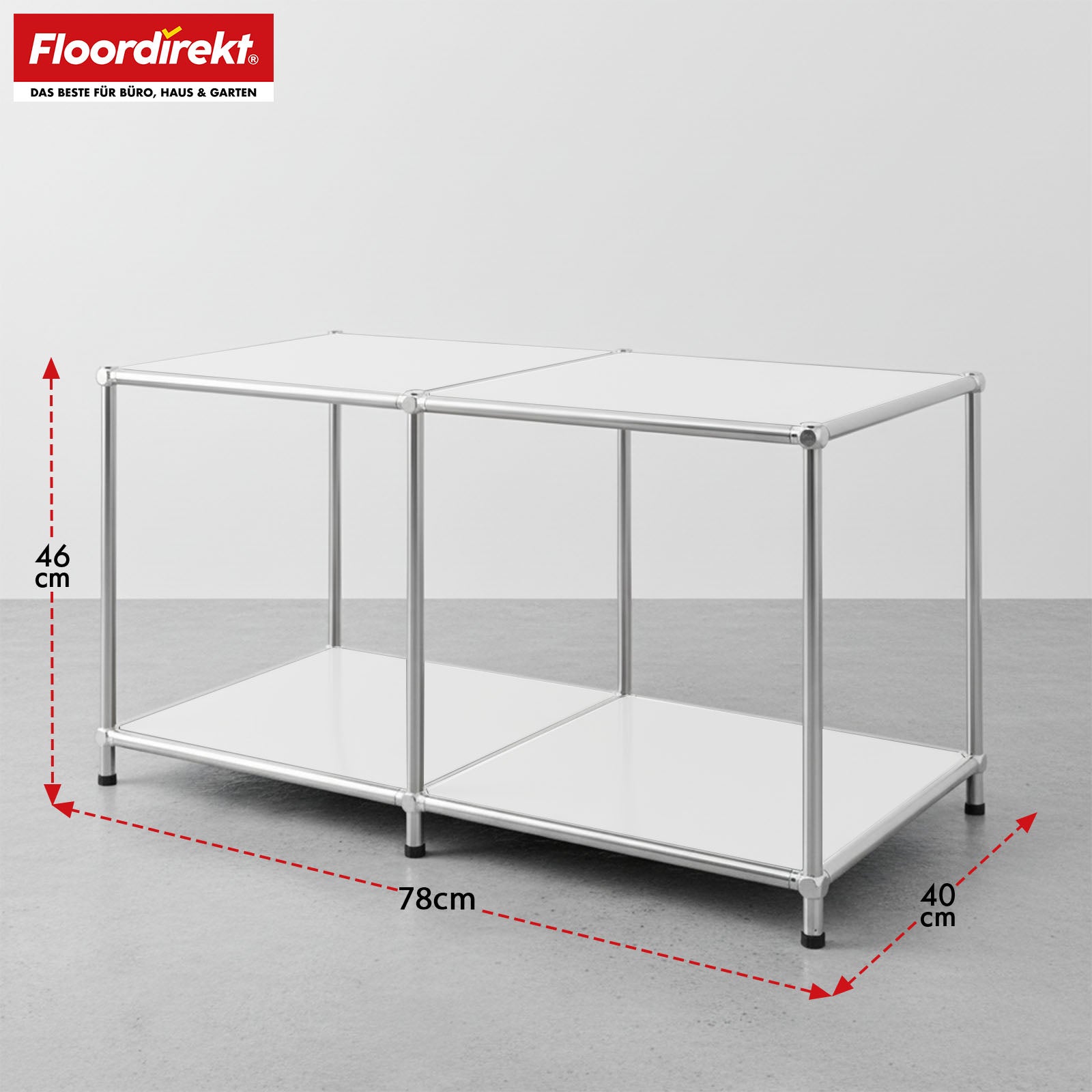 Metalen rek | Concept Epure MK-016 | Dressoir & opbergrek met open vlakken | Verkrijgbaar in verschillende kleuren