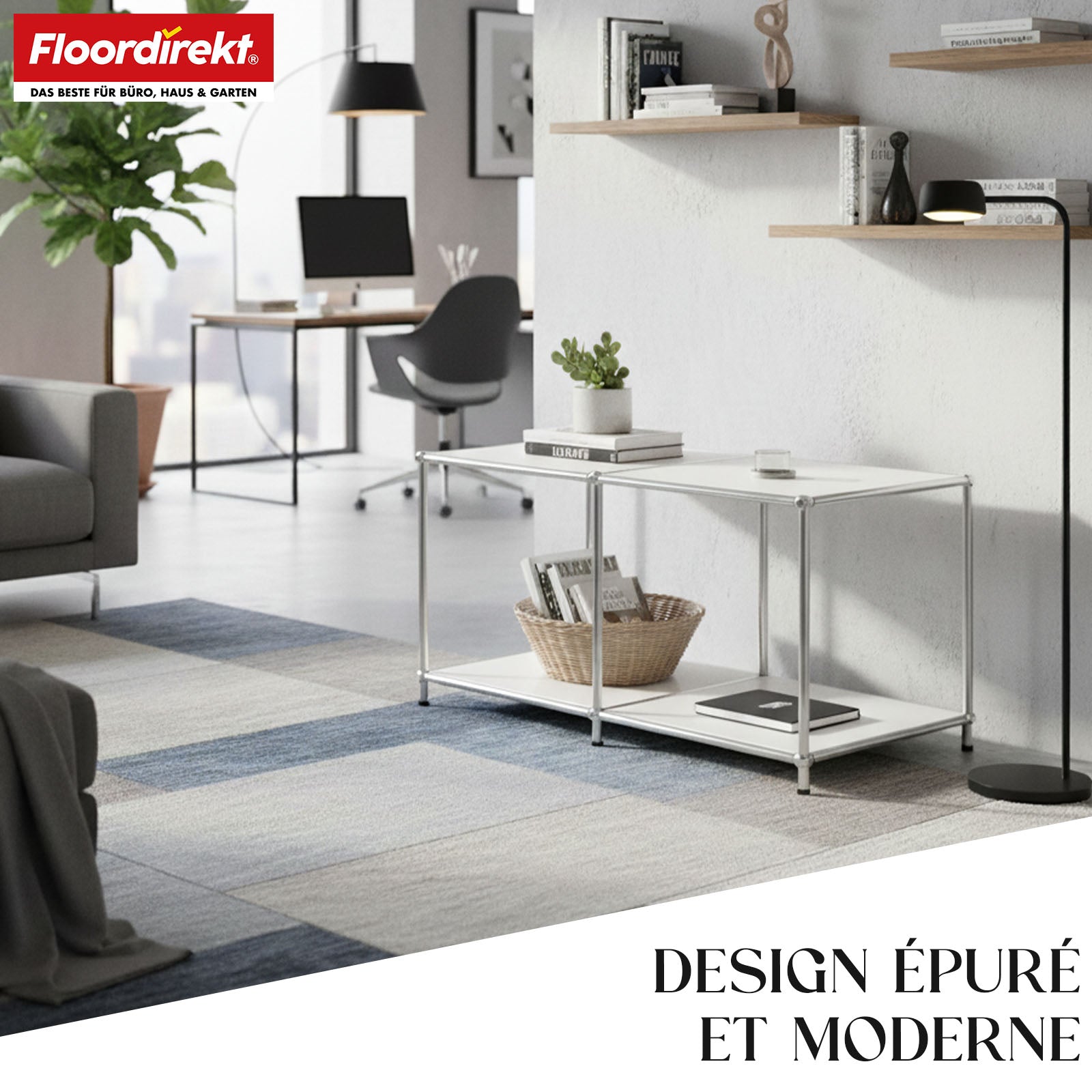 Metalen rek | Concept Epure MK-016 | Dressoir & opbergrek met open vlakken | Verkrijgbaar in verschillende kleuren