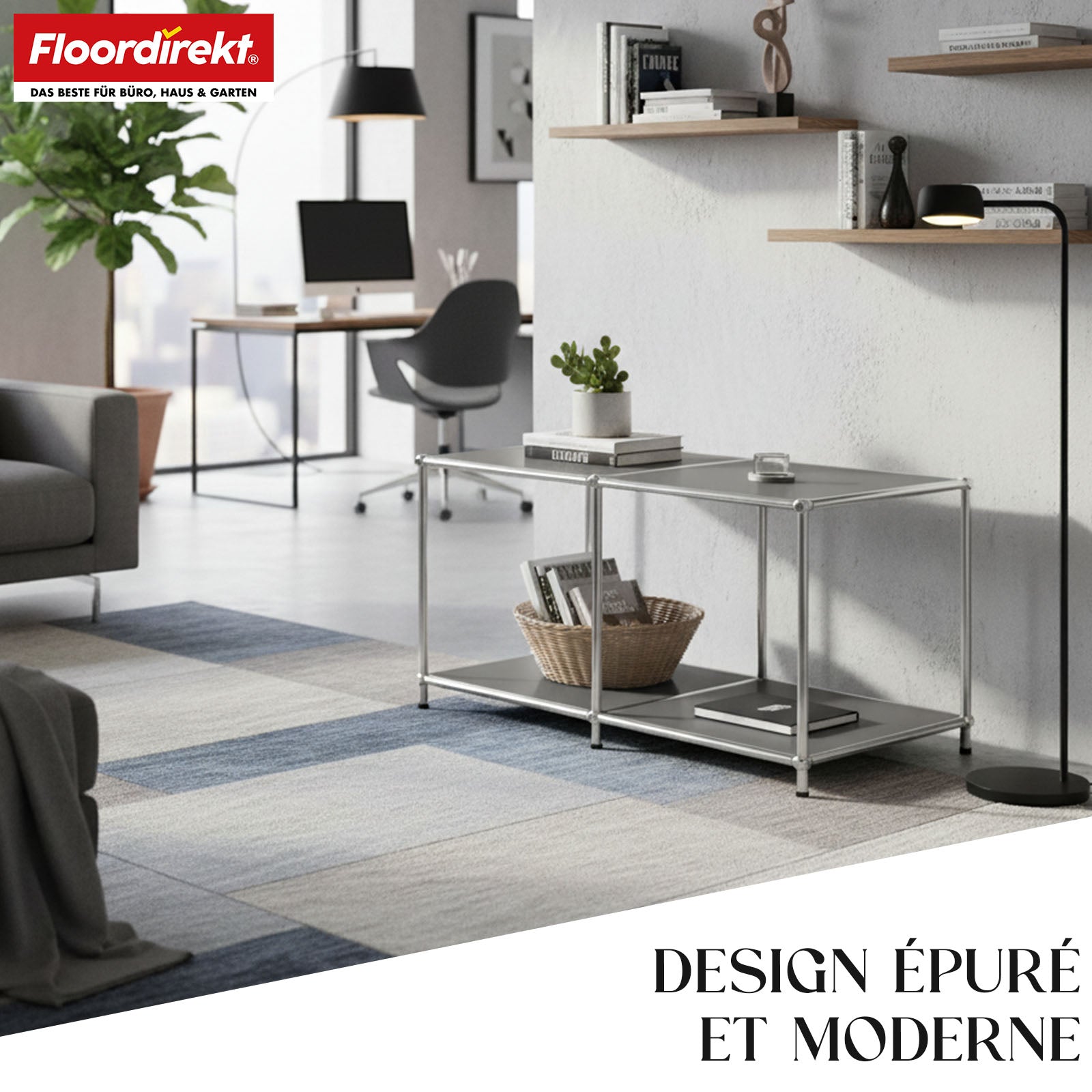 Metalen rek | Concept Epure MK-016 | Dressoir & opbergrek met open vlakken | Verkrijgbaar in verschillende kleuren