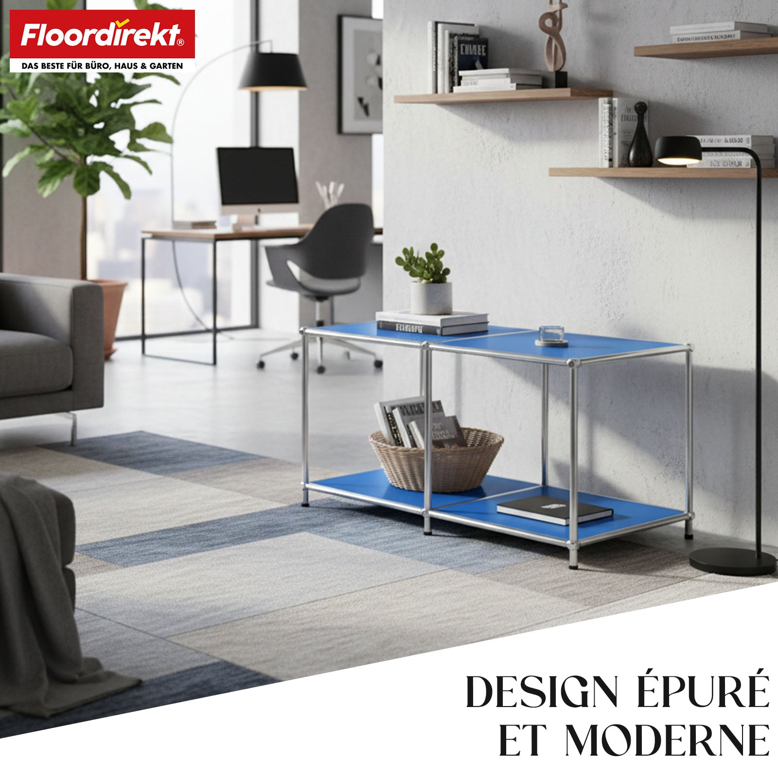 Metalen rek | Concept Epure MK-016 | Dressoir & opbergrek met open vlakken | Verkrijgbaar in verschillende kleuren