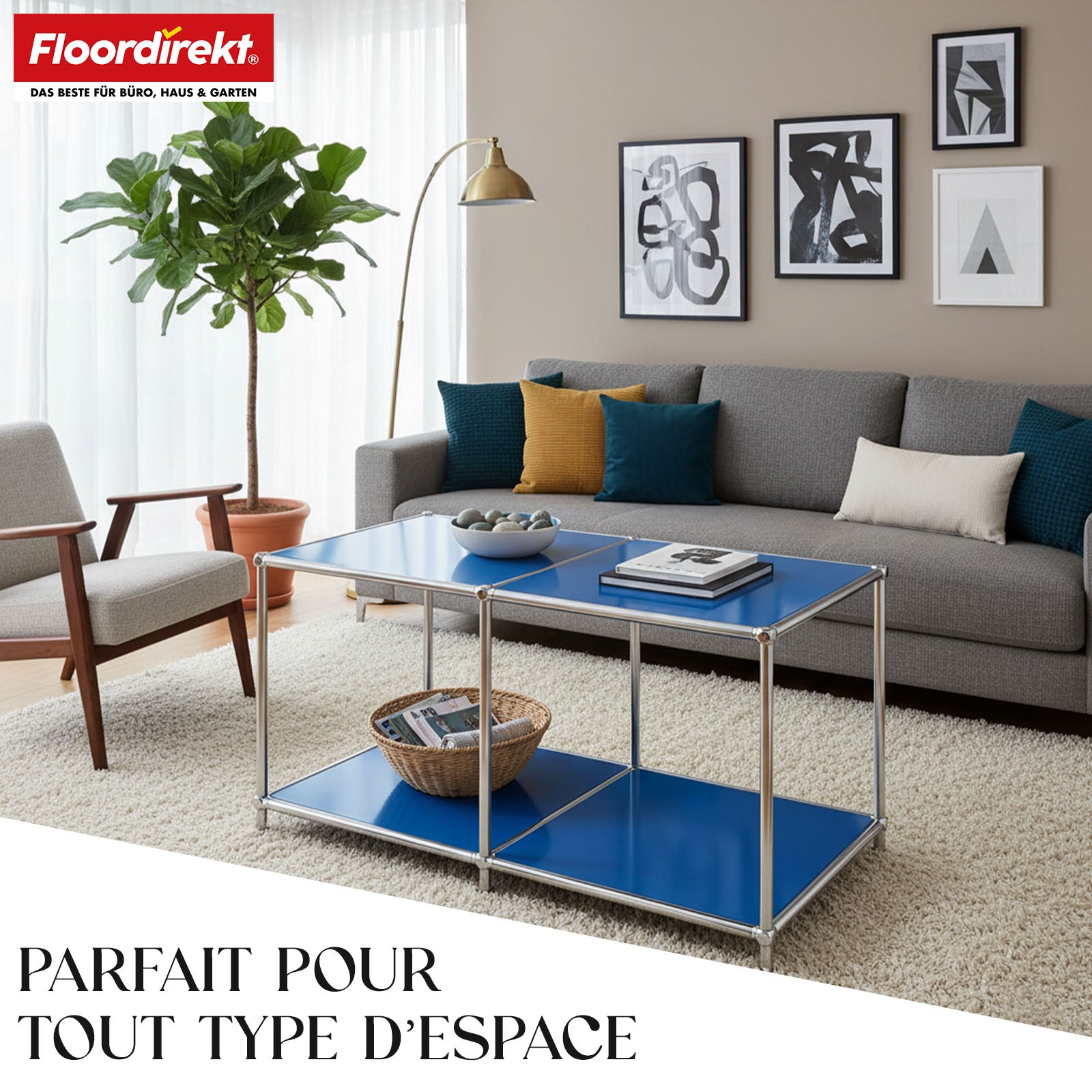 Metalen rek | Concept Epure MK-016 | Dressoir & opbergrek met open vlakken | Verkrijgbaar in verschillende kleuren