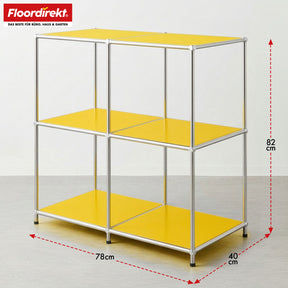 Metalen rek | Concept Epure MK-027 | Open dressoir met 3 niveaus & opbergrek | Verkrijgbaar in verschillende kleuren