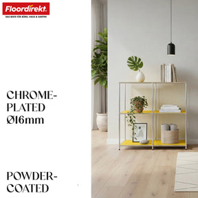 Metalen rek | Concept Epure MK-027 | Open dressoir met 3 niveaus & opbergrek | Verkrijgbaar in verschillende kleuren