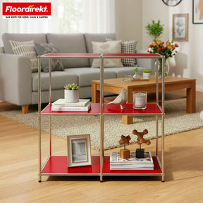 Metalen rek | Concept Epure MK-027 | Open dressoir met 3 niveaus & opbergrek | Verkrijgbaar in verschillende kleuren