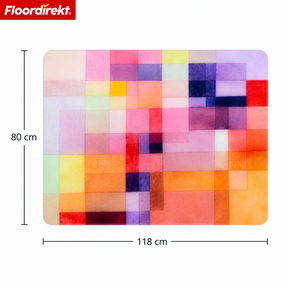 Design Vloerbeschermingsmat | Robuuste Bureaustoelmat van Speciaal PVC voor Kantoor & Thuiswerkplek | 80 x 118 cm