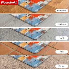 Design Vloerbeschermingsmat | Robuuste Bureaustoelmat van Speciaal PVC voor Kantoor & Thuiswerkplek | 80 x 118 cm