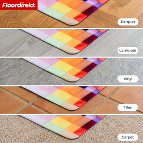 Design Vloerbeschermingsmat | Robuuste Bureaustoelmat van Speciaal PVC voor Kantoor & Thuiswerkplek | 80 x 118 cm