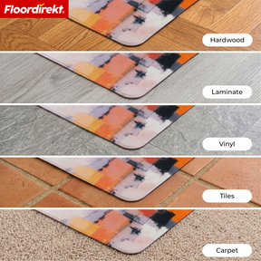 Design Vloerbeschermingsmat | Robuuste Bureaustoelmat van Speciaal PVC voor Kantoor & Thuiswerkplek | 80 x 118 cm