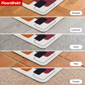 Design Vloerbeschermingsmat | Robuuste Bureaustoelmat van Speciaal PVC voor Kantoor & Thuiswerkplek | 80 x 118 cm