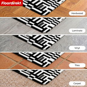 Design Vloerbeschermingsmat | Robuuste Bureaustoelmat van Speciaal PVC voor Kantoor & Thuiswerkplek | 80 x 118 cm