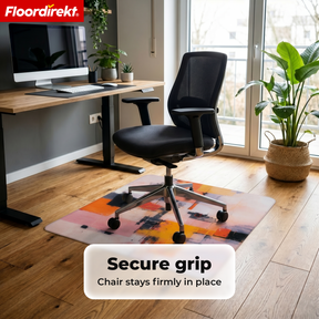 Design Vloerbeschermingsmat | Robuuste Bureaustoelmat van Speciaal PVC voor Kantoor & Thuiswerkplek | 80 x 118 cm