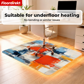 Design Vloerbeschermingsmat | Robuuste Bureaustoelmat van Speciaal PVC voor Kantoor & Thuiswerkplek | 80 x 118 cm