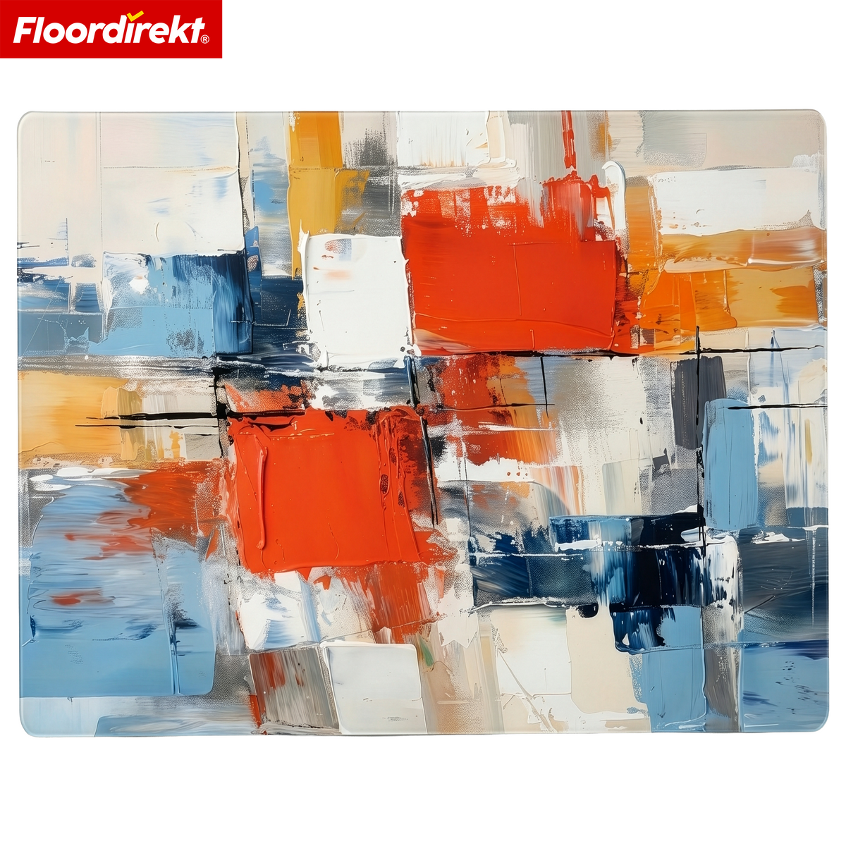 Design Vloerbeschermingsmat | Robuuste Bureaustoelmat van Speciaal PVC voor Kantoor & Thuiswerkplek | 80 x 118 cm
