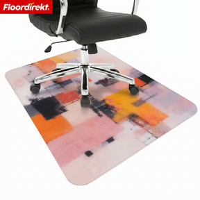 Design Vloerbeschermingsmat | Robuuste Bureaustoelmat van Speciaal PVC voor Kantoor & Thuiswerkplek | 80 x 118 cm