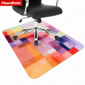 Design Vloerbeschermingsmat | Robuuste Bureaustoelmat van Speciaal PVC voor Kantoor & Thuiswerkplek | 80 x 118 cm