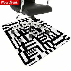 Design Vloerbeschermingsmat | Robuuste Bureaustoelmat van Speciaal PVC voor Kantoor & Thuiswerkplek | 80 x 118 cm