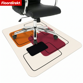 Design Vloerbeschermingsmat | Robuuste Bureaustoelmat van Speciaal PVC voor Kantoor & Thuiswerkplek | 80 x 118 cm