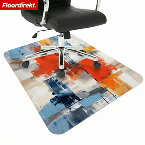 Design Vloerbeschermingsmat | Robuuste Bureaustoelmat van Speciaal PVC voor Kantoor & Thuiswerkplek | 80 x 118 cm