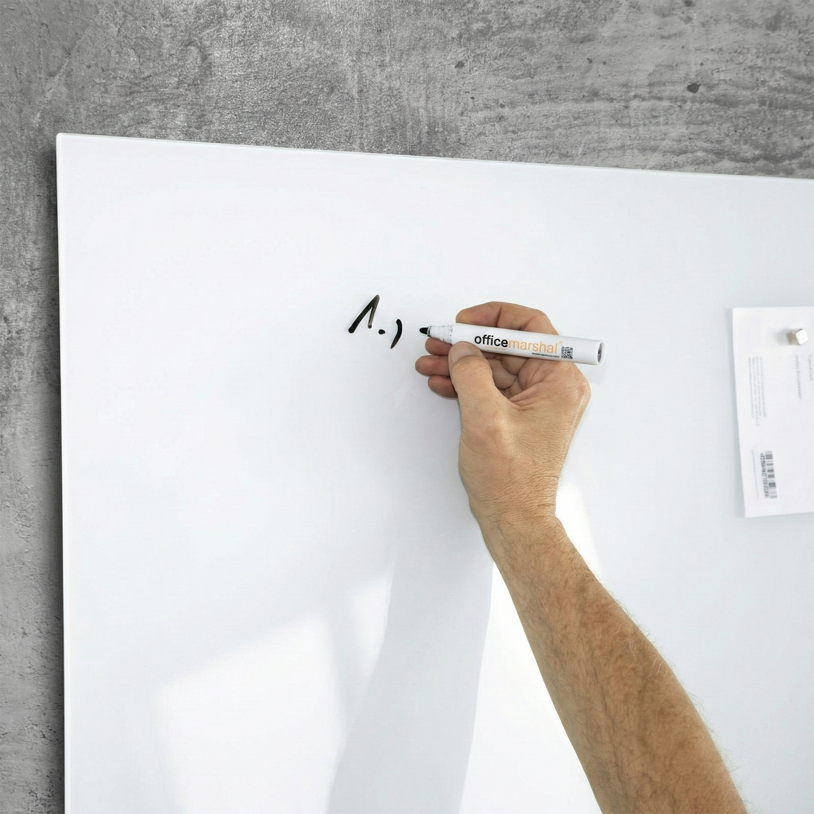 Glas-whiteboard | Pearlwhite  | veiligheidsglas | frameloos | vele maten