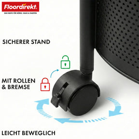 Rolwagen | Henry | Keukentrolley van staal met wielen | Serveerwagen | 3 of 5 niveaus | Wit & Zwart