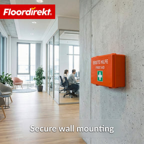 EHBO-koffer | DIN 13157:2021 | Verbanddoos met wandhouder & ISO-stickers