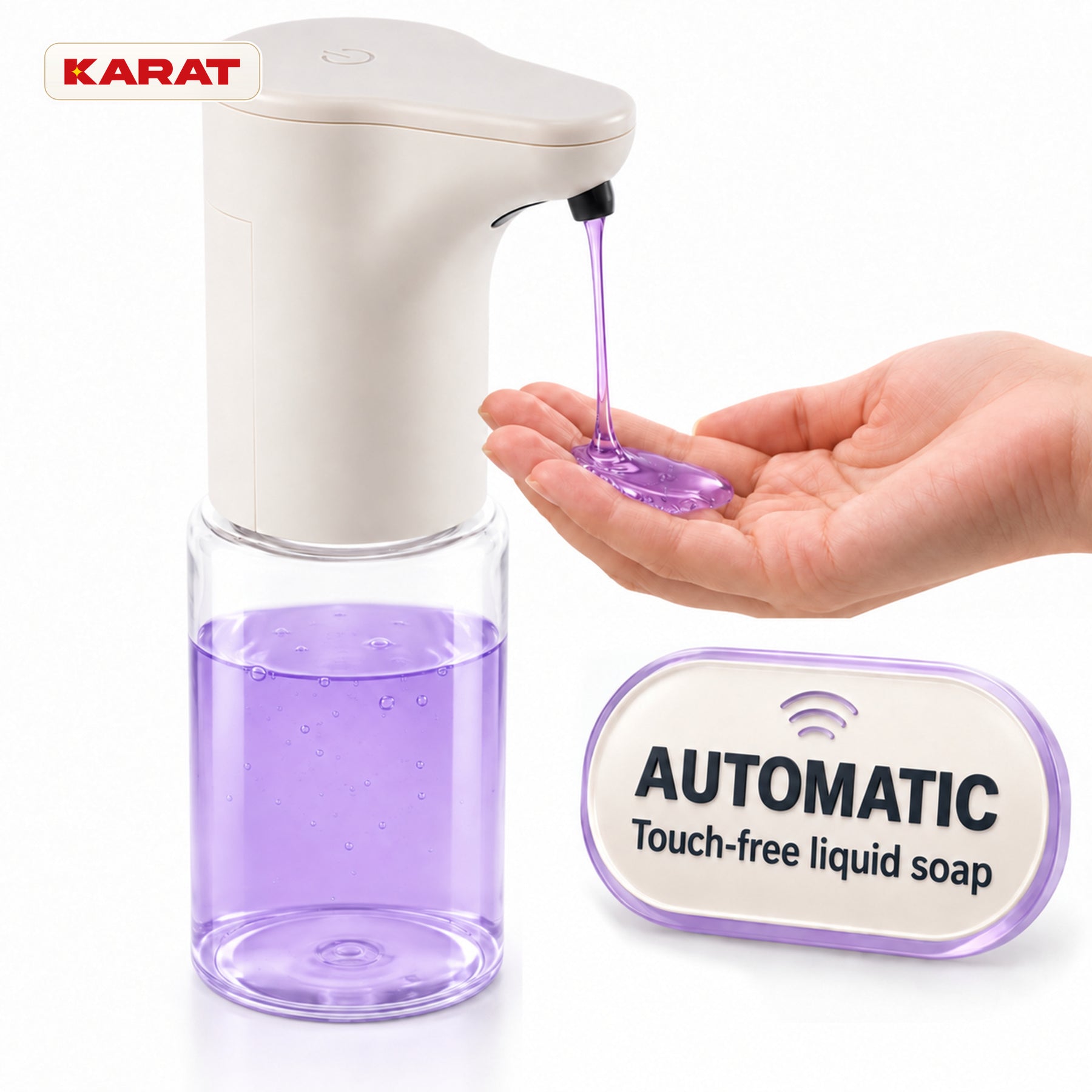 Automatische dispenser voor vloeibare zeep | Elara | Contactloze sensor voor vloeibare zeep | 300 ml | 5 kleuren