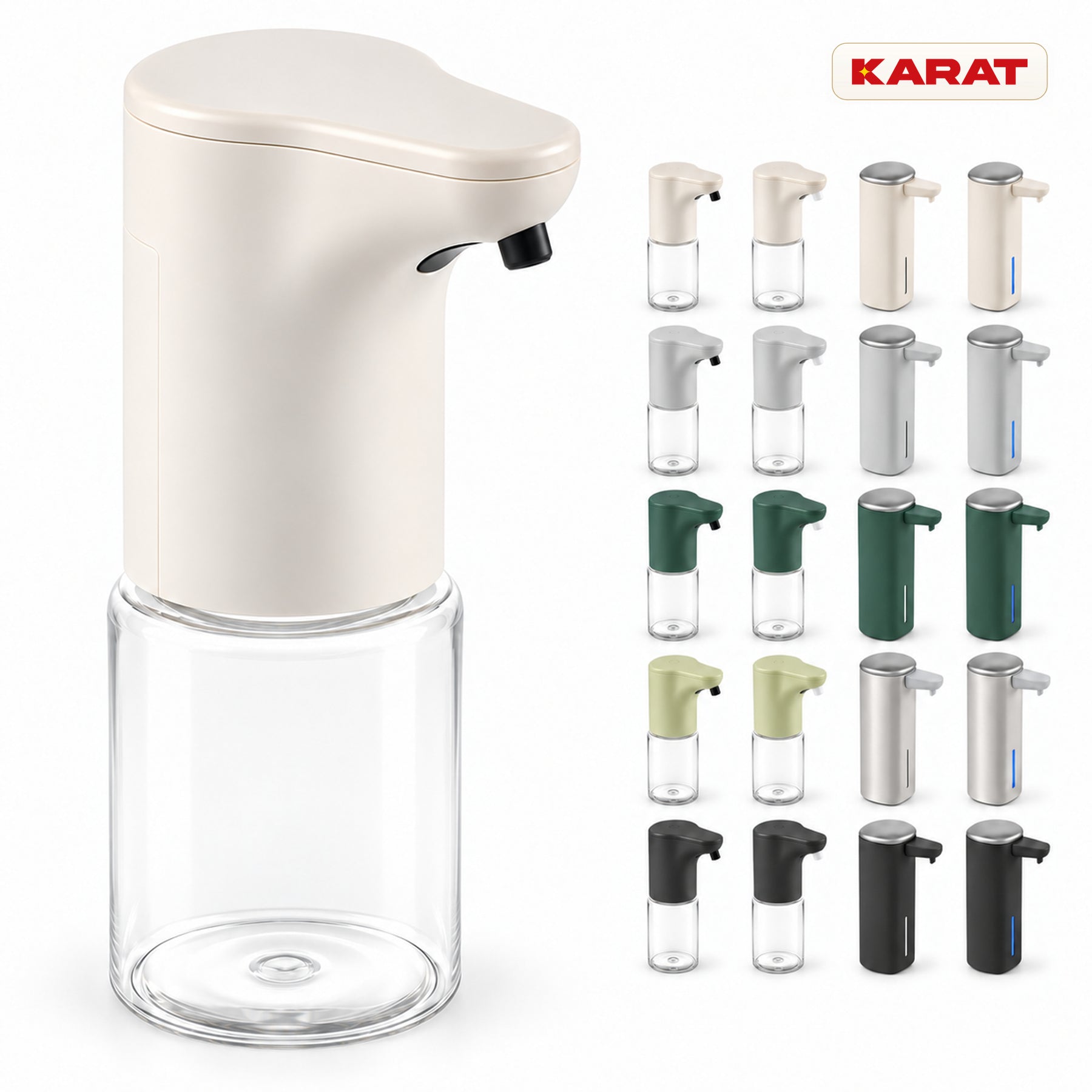 Automatische dispenser voor vloeibare zeep | Elara | Contactloze sensor voor vloeibare zeep | 300 ml | 5 kleuren