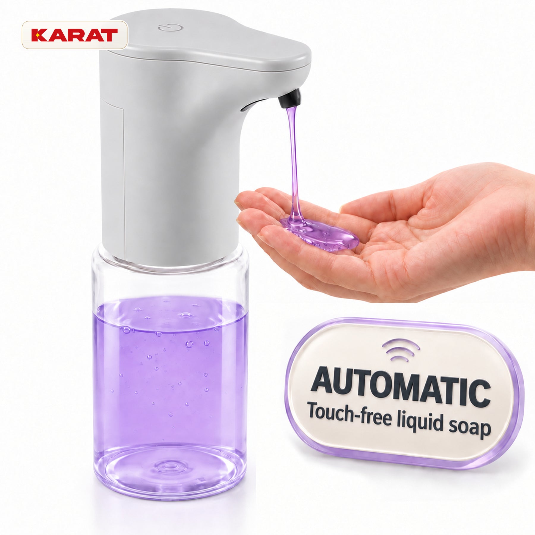 Automatische dispenser voor vloeibare zeep | Elara | Contactloze sensor voor vloeibare zeep | 300 ml | 5 kleuren