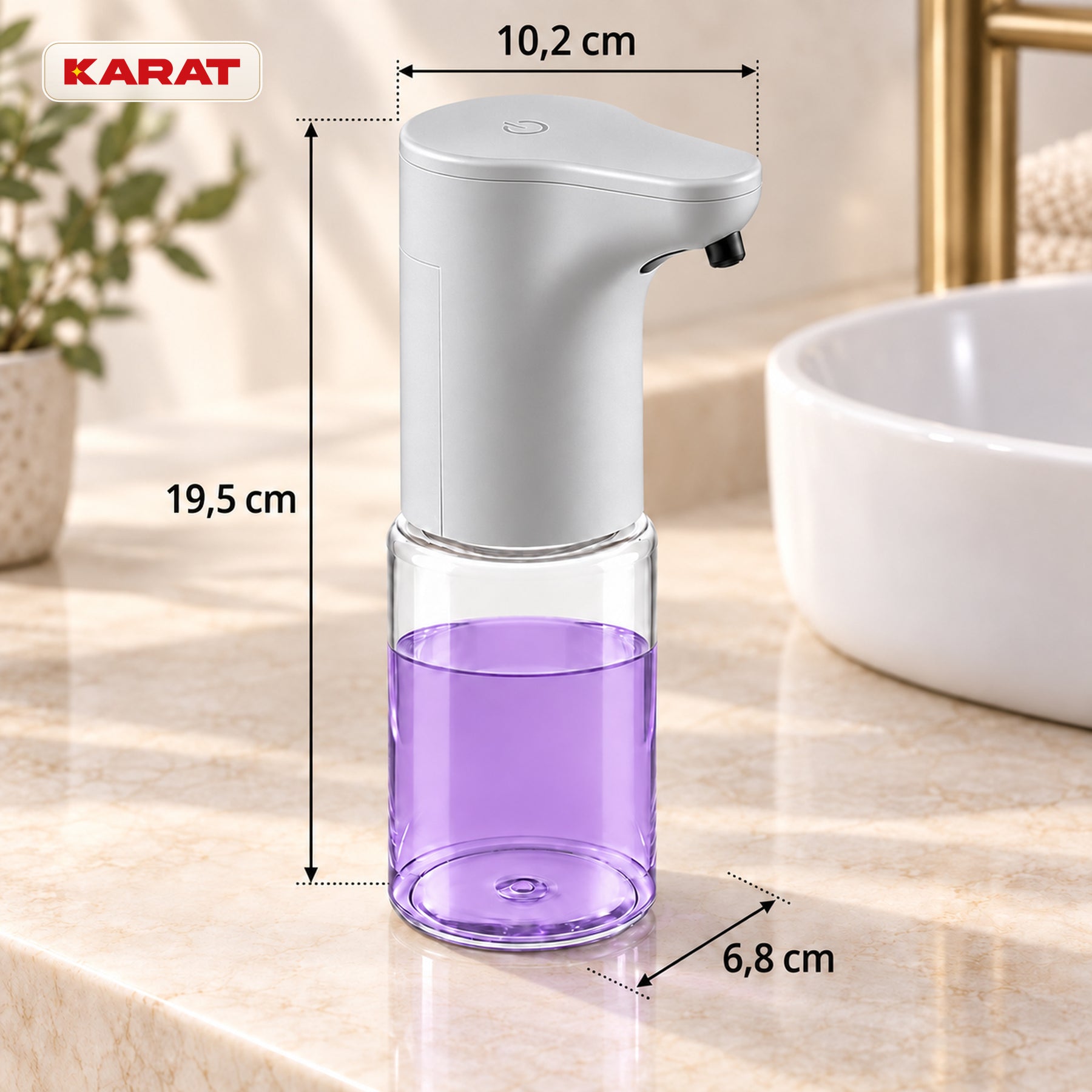 Automatische dispenser voor vloeibare zeep | Elara | Contactloze sensor voor vloeibare zeep | 300 ml | 5 kleuren