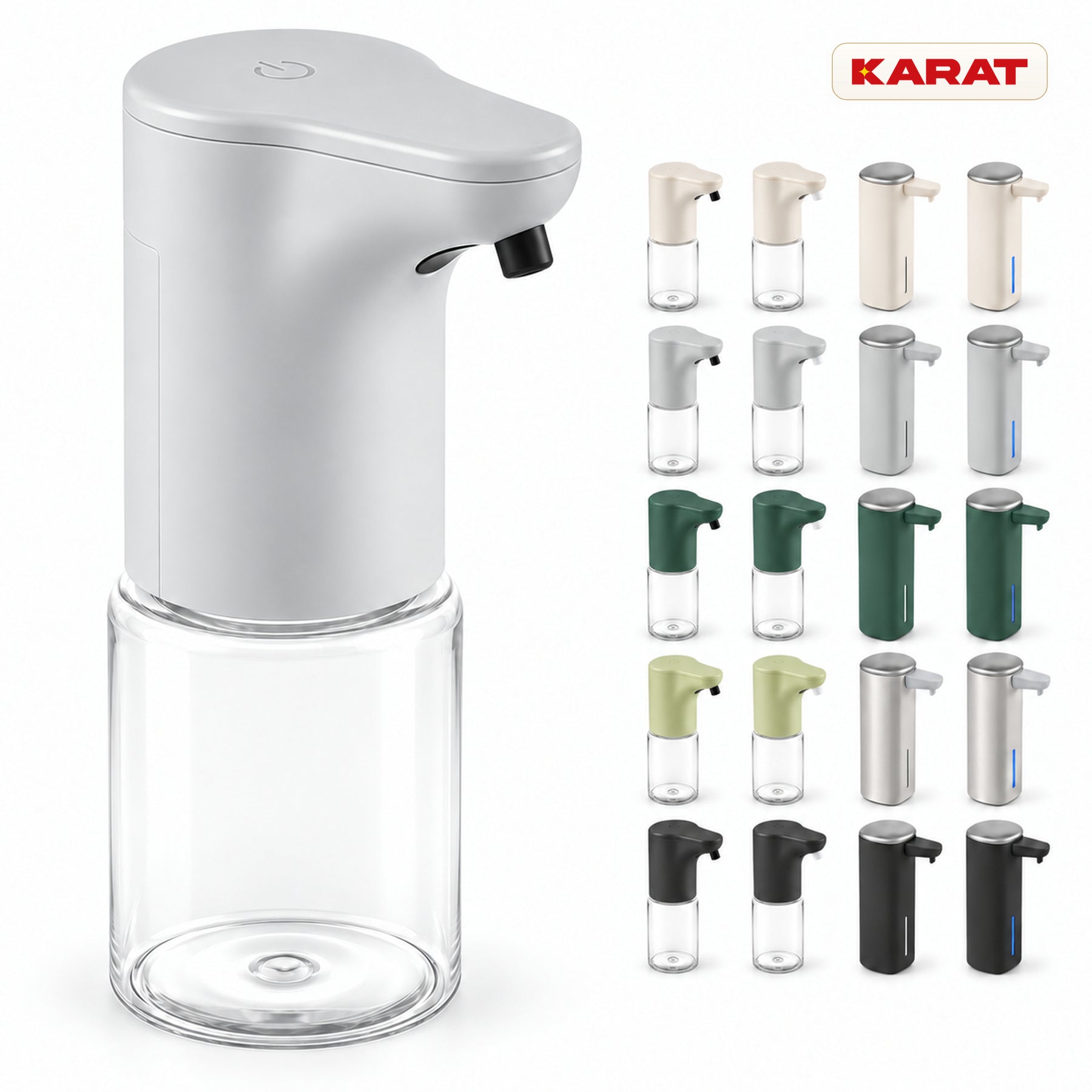 Automatische dispenser voor vloeibare zeep | Elara | Contactloze sensor voor vloeibare zeep | 300 ml | 5 kleuren