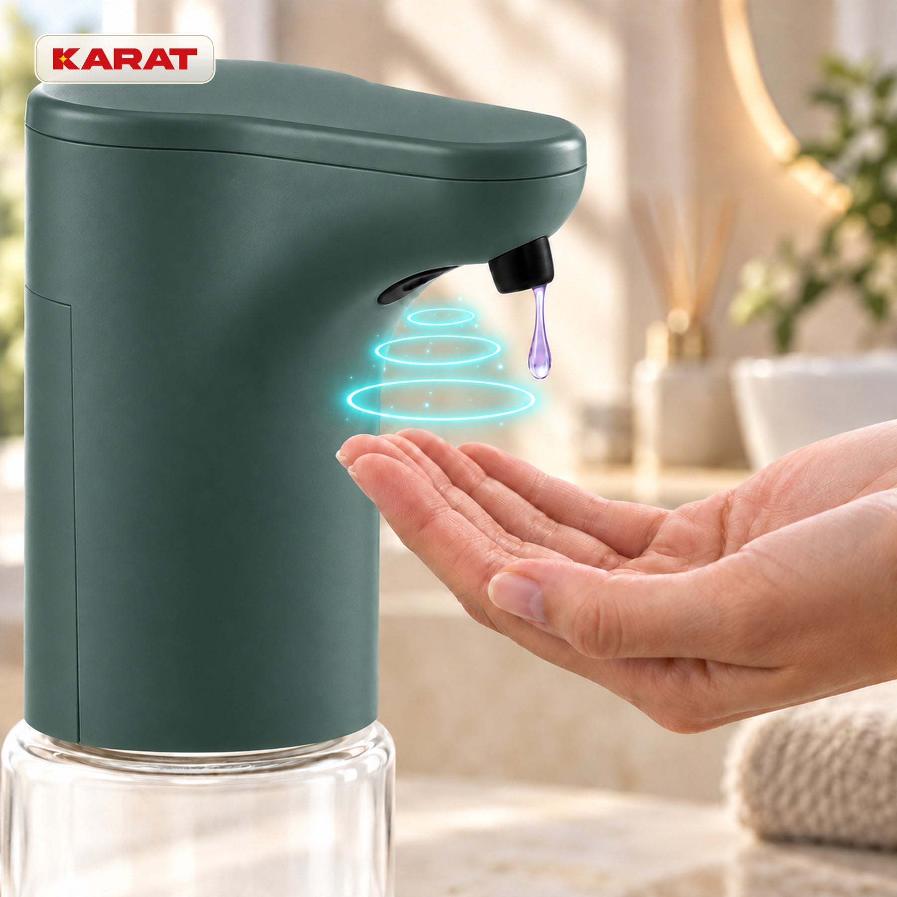 Automatische dispenser voor vloeibare zeep | Elara | Contactloze sensor voor vloeibare zeep | 300 ml | 5 kleuren
