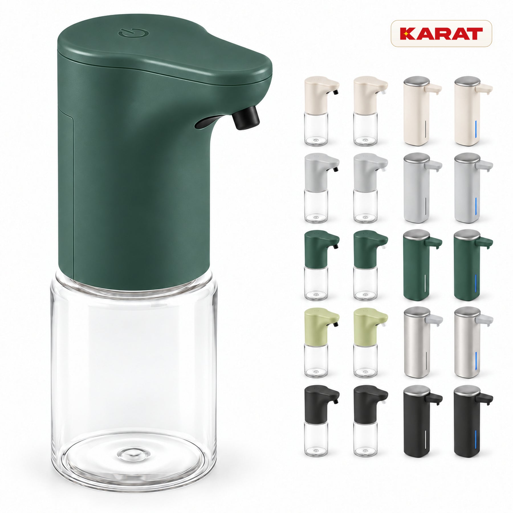 Automatische dispenser voor vloeibare zeep | Elara | Contactloze sensor voor vloeibare zeep | 300 ml | 5 kleuren
