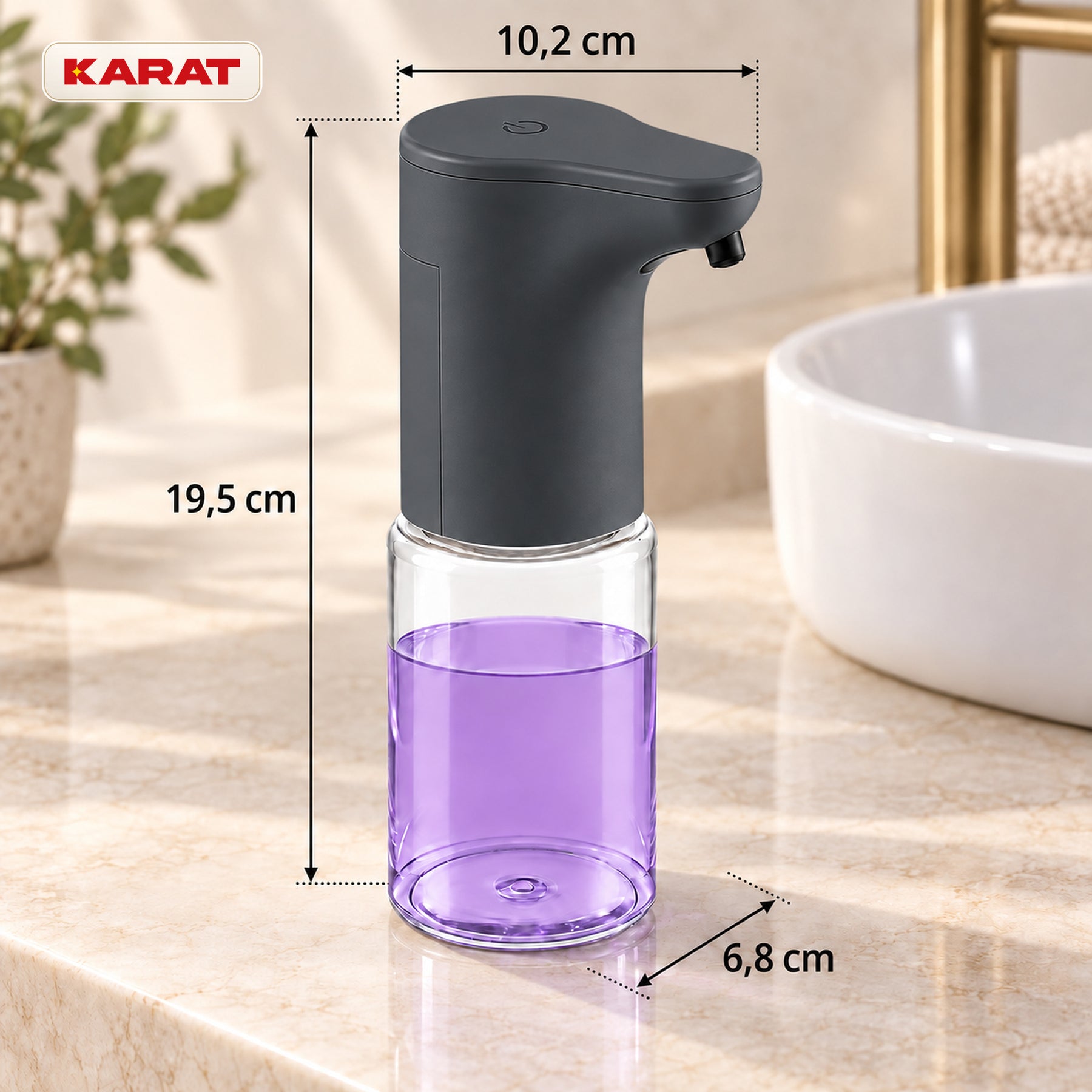 Automatische dispenser voor vloeibare zeep | Elara | Contactloze sensor voor vloeibare zeep | 300 ml | 5 kleuren