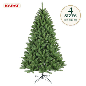 Kunstkerstboom | Evergreen | Dichte sparrenlook met metalen standaard | 150–240 cm