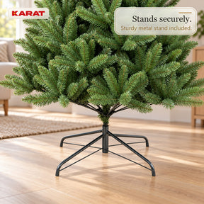 Kunstkerstboom | Evergreen | Dichte sparrenlook met metalen standaard | 150–240 cm