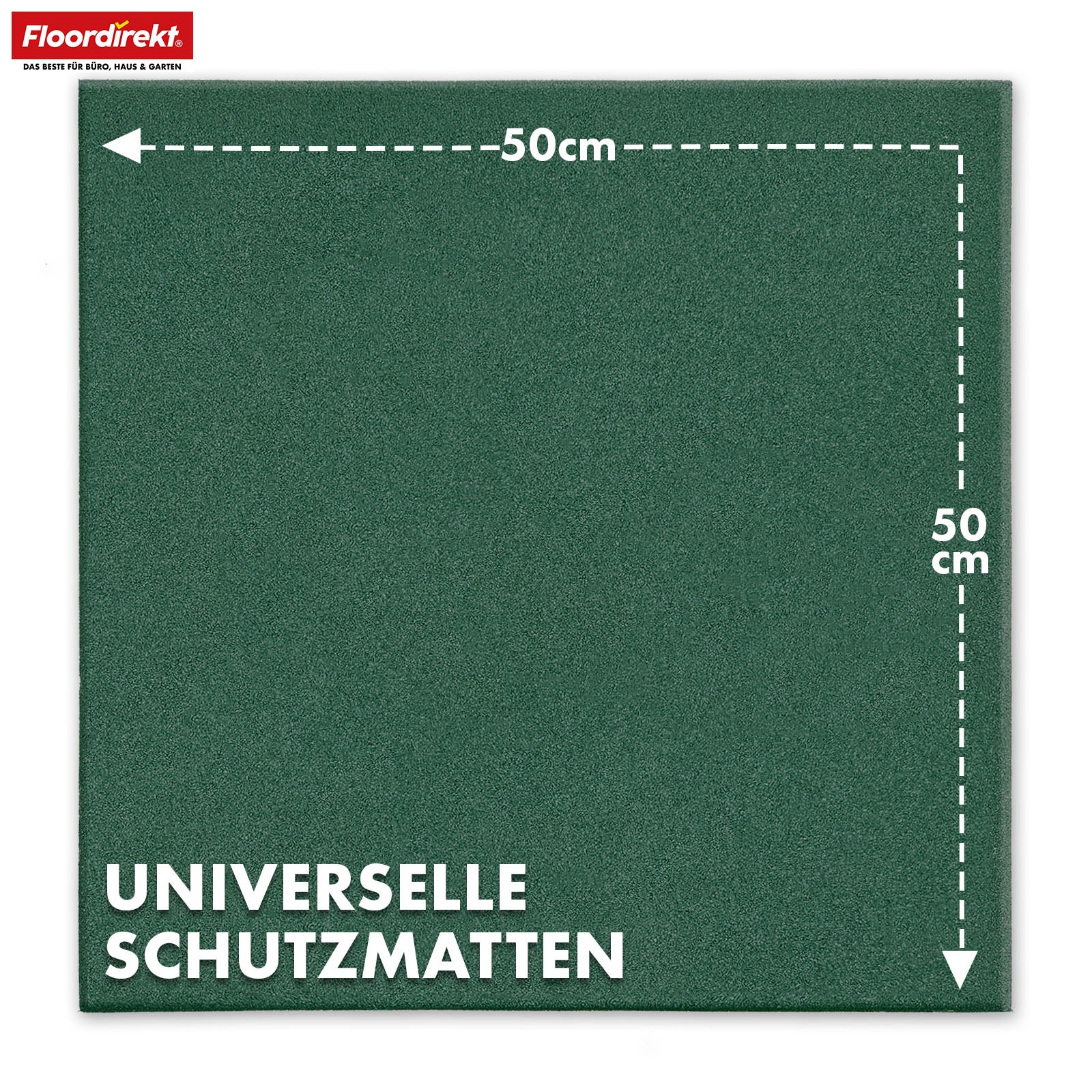 Valmat | Play Protect | Antislip, robuuste rubberen vloerbescherming | Verschillende diktes en kleuren | 50 x 50 cm